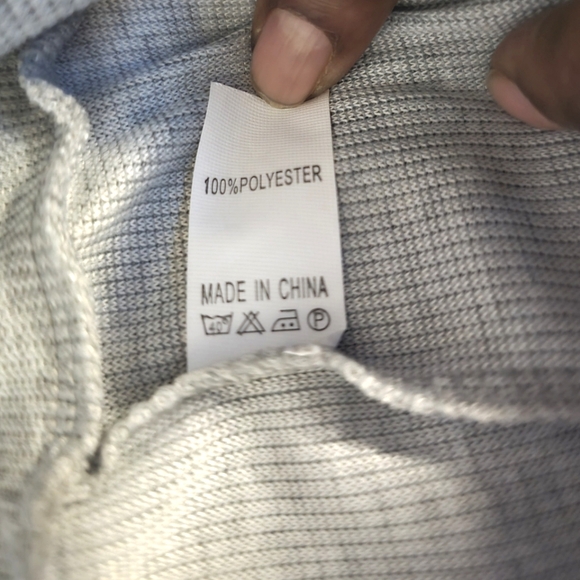 Gray Cropped Oversize Sweat Shirt & Tank Top Set size M-L - Picture 6 of 13